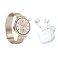 SMARTWATCH HUAWEI GT 5 MILANESE STRAP 41MM (55020DJQFREE) GOLD &amp; FREEBUDSSE 2 CERAMIC WHITE